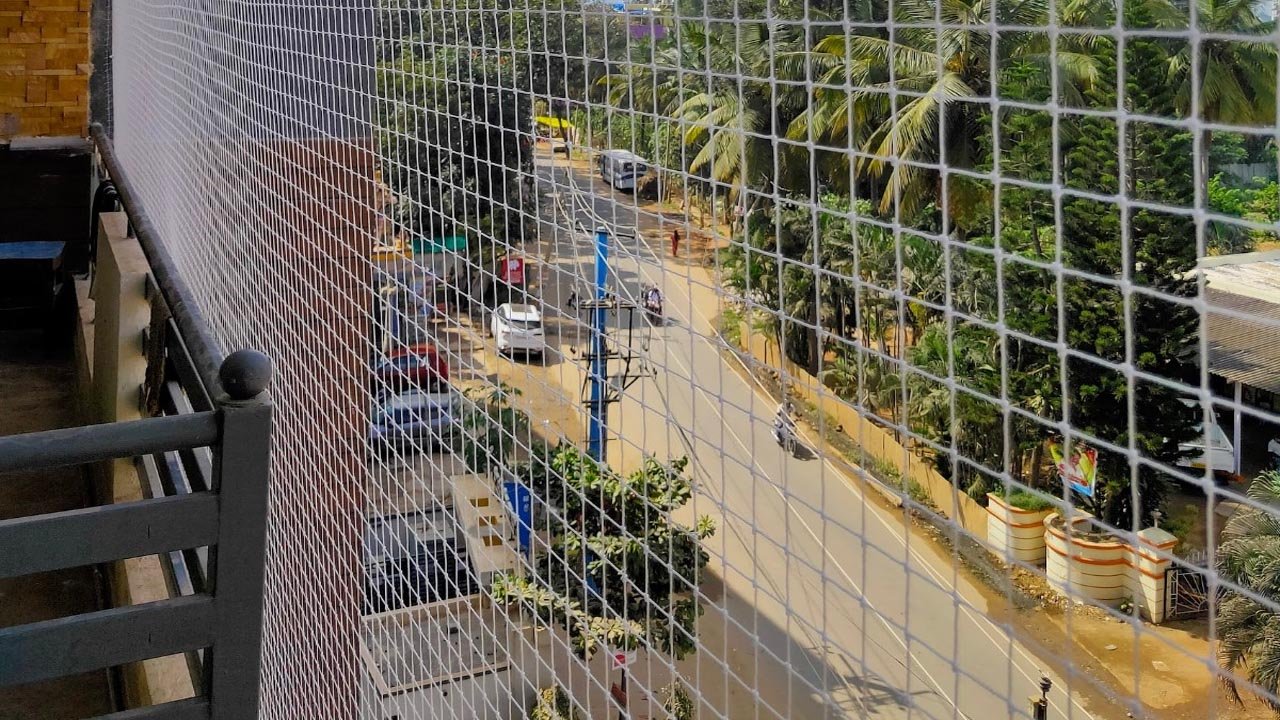 Grill Balcony Safety Nets providing double protection